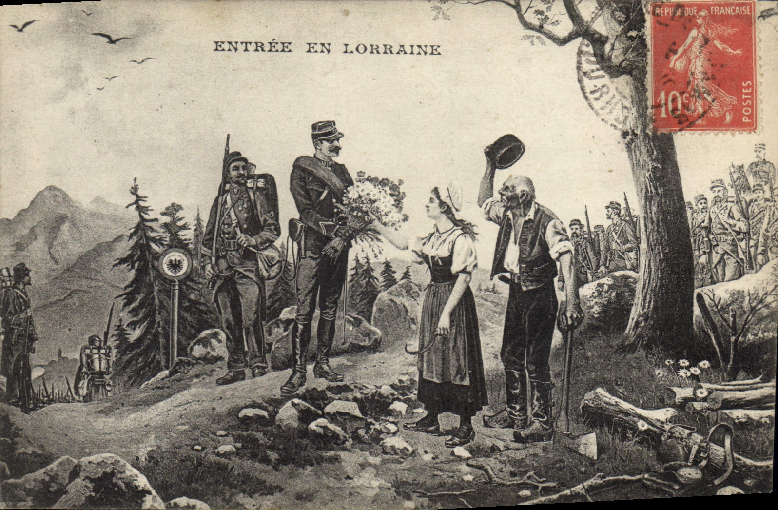 CPA Folklore Entree en Lorraine 