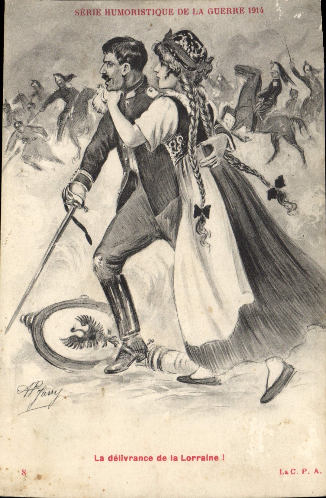 CPA Folklore La delivrance de la Lorraine Militaria