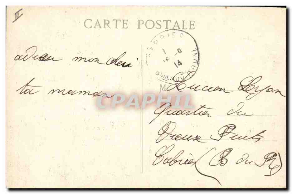 CPA Folklore Entree en Lorraine  — Verso