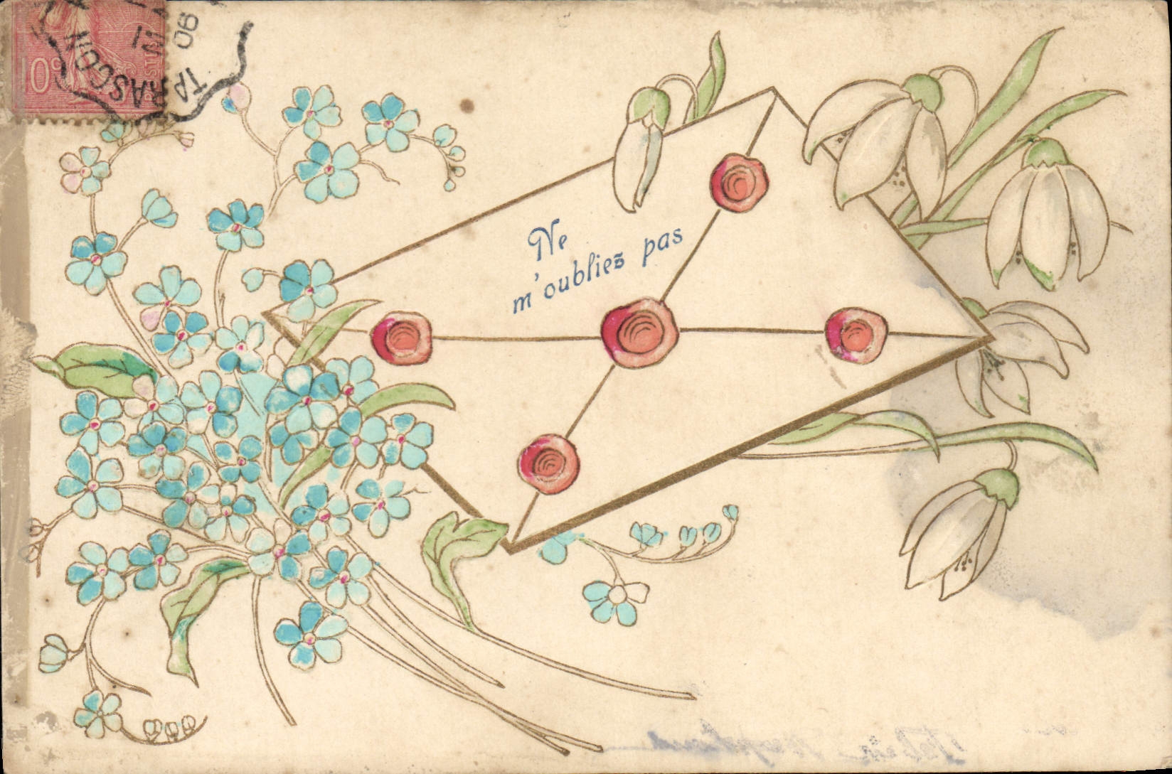 CPA Fantaisie Fleurs 