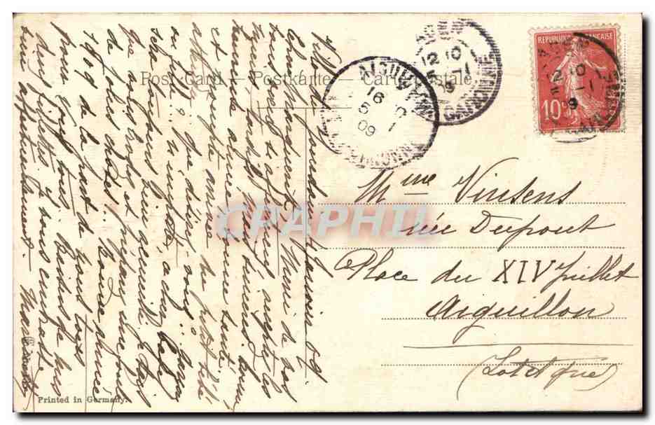 CPA Fantaisie Fleurs  — Verso