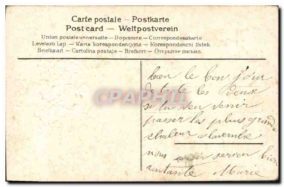 CPA Fantaisie Fleurs  — Verso