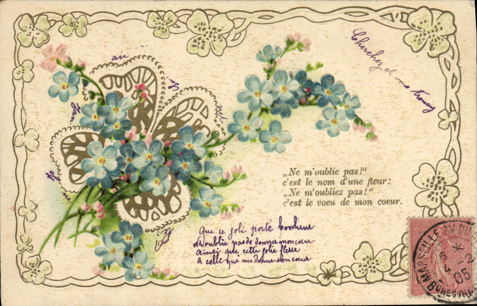 CPA Fantaisie Fleurs 