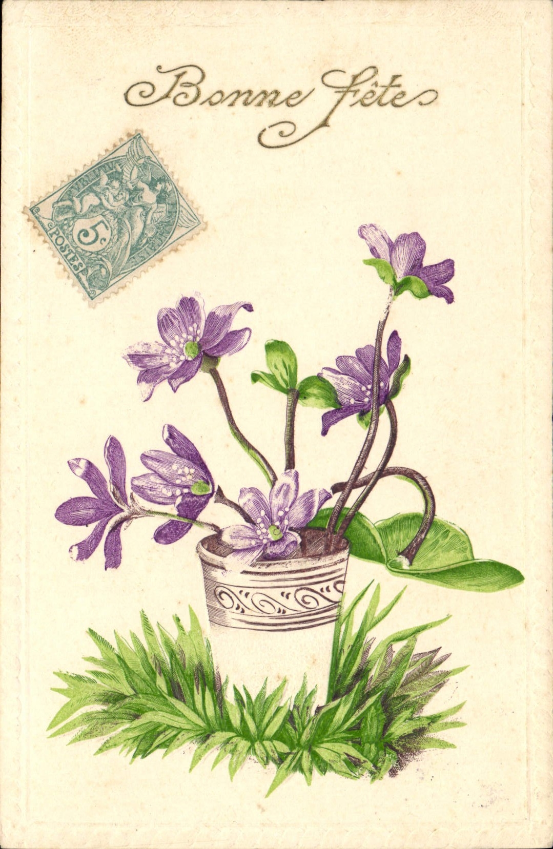 CPA Fantaisie Fleurs 