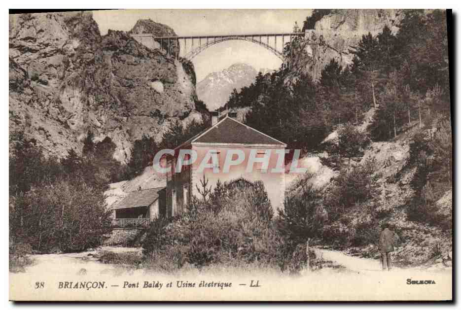 CPA Electricite Briancon Pont Blady et usine electrique