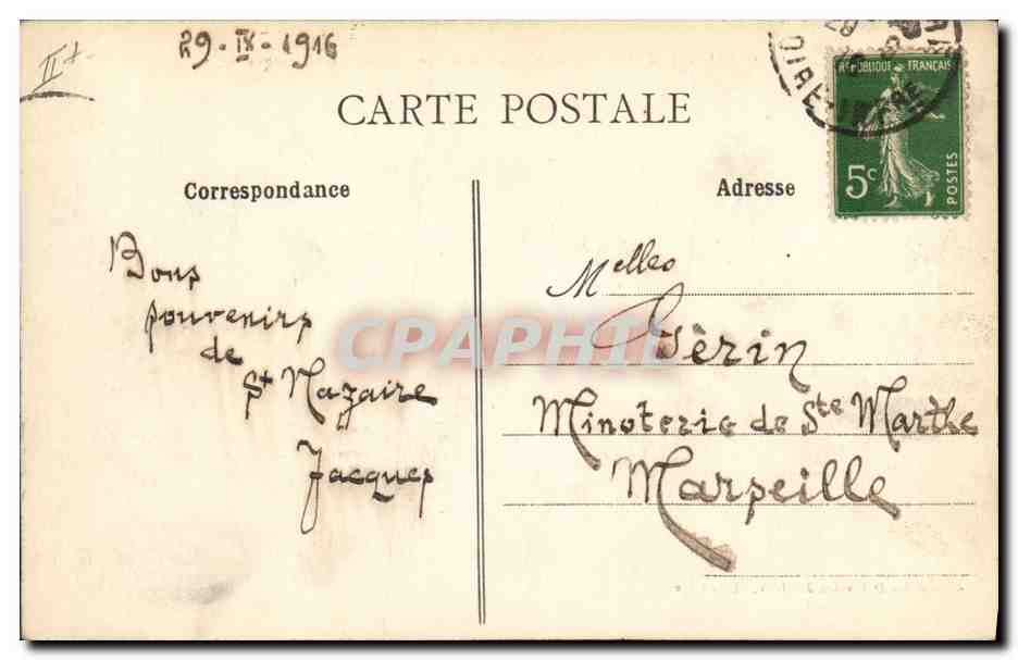 CPA Chambre de Commerce Musee Bibliotheque Saint Nazaire — Verso