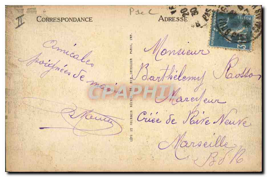 CPA Chambre de Commerce et les quais Boulogne sur Mer — Verso