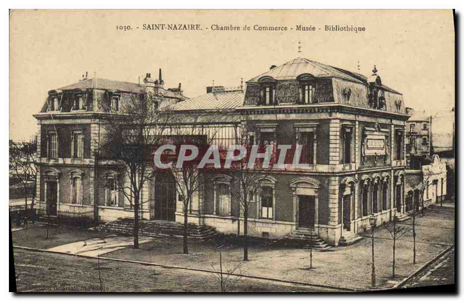 CPA Chambre de Commerce Musee Bibliotheque Saint Nazaire