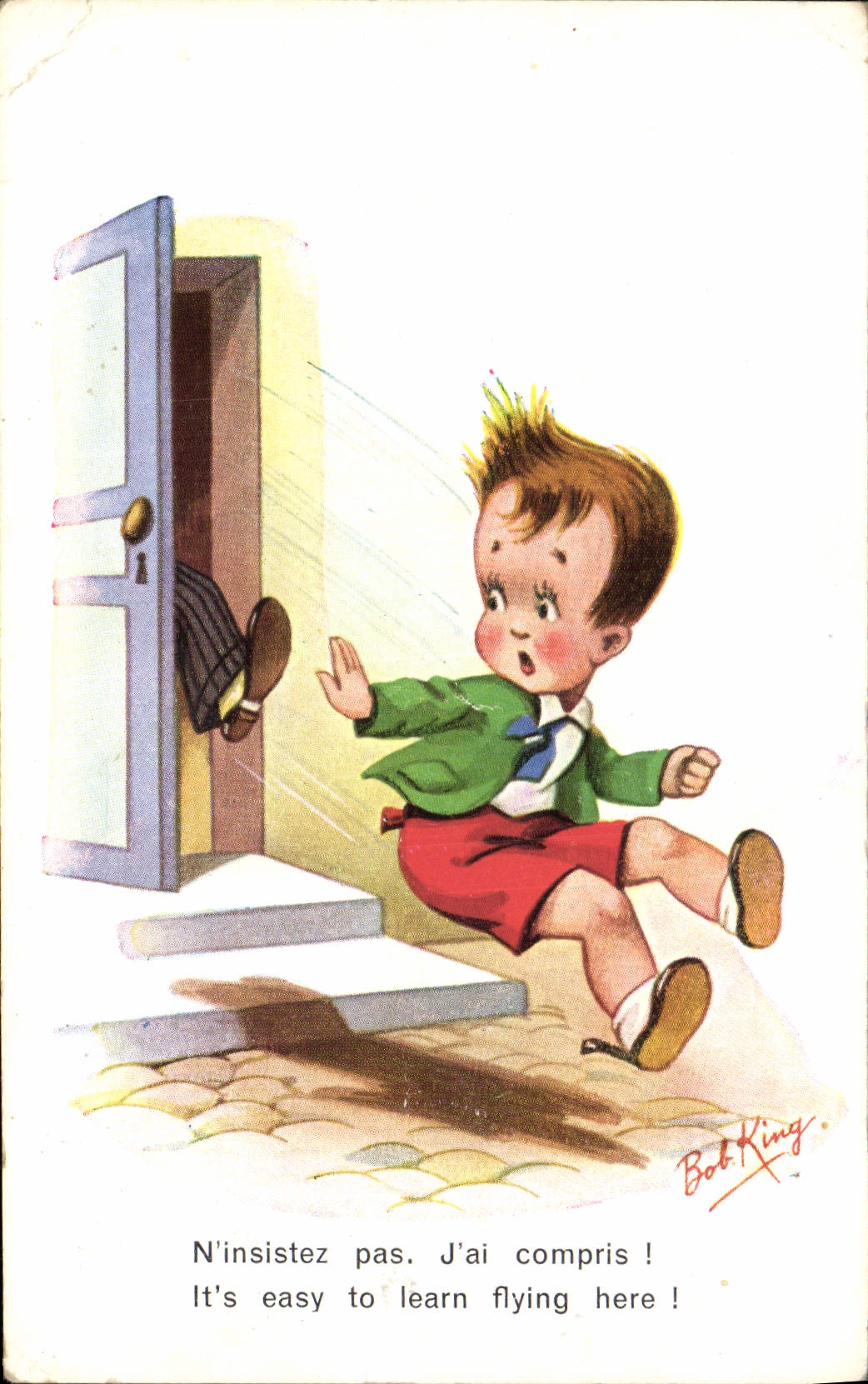 CPA Fantaisie Illustrateur Enfant Bob king
