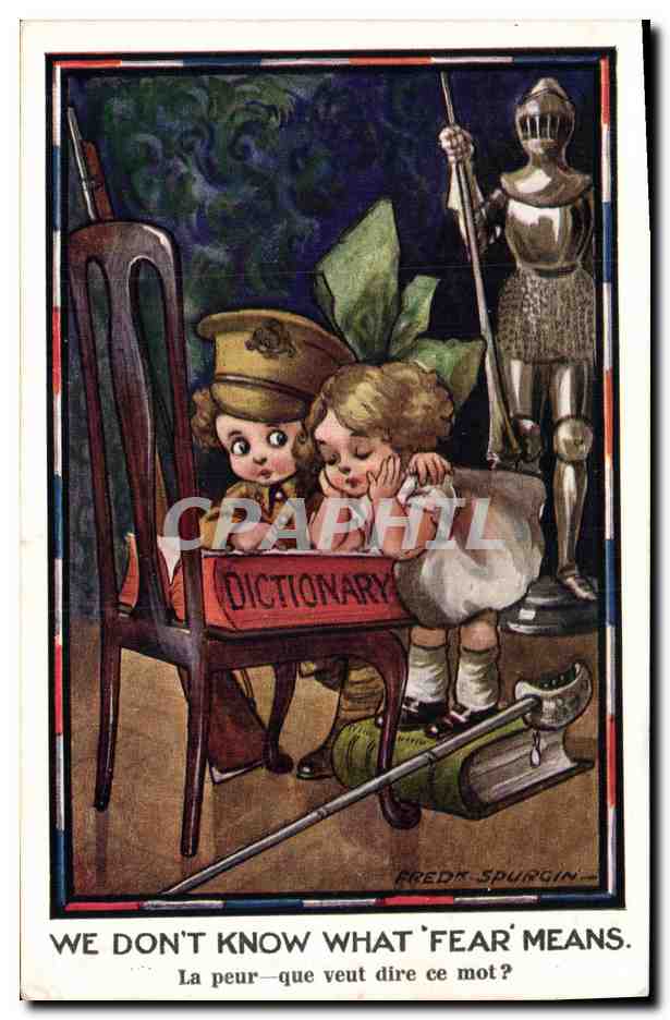 Enfant consultant un dictionnaire — Fred Spurgin — Inter-Art Co. No. 941