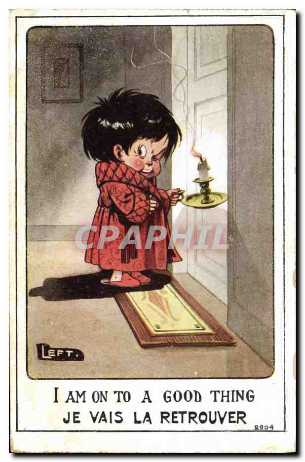 CPA Fantaisie Illustrateur Enfant I am on to go a good thing 