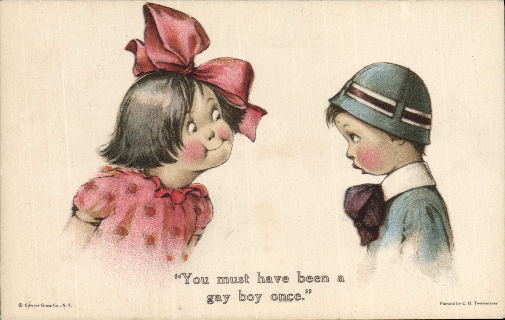 CPA Fantaisie Illustrateur Enfants You must have been a gay boy once 
