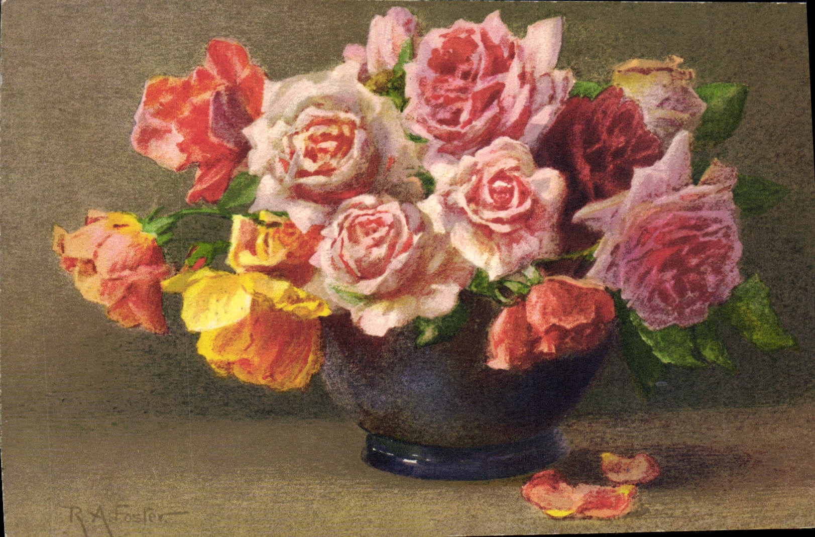 CPA Fantaisie Fleurs 