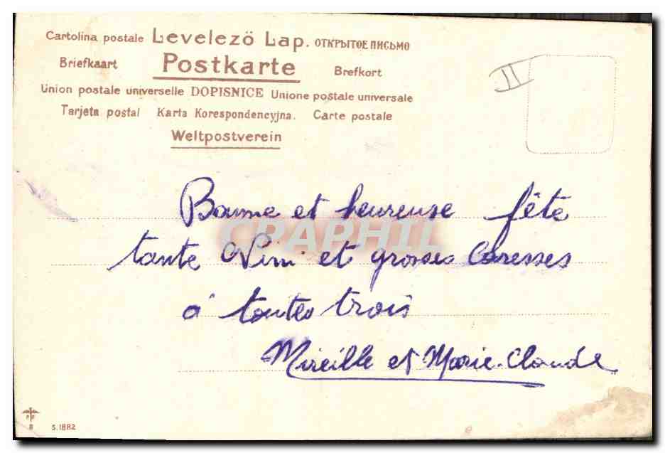 CPA Fantaisie Fleurs  — Rückseite