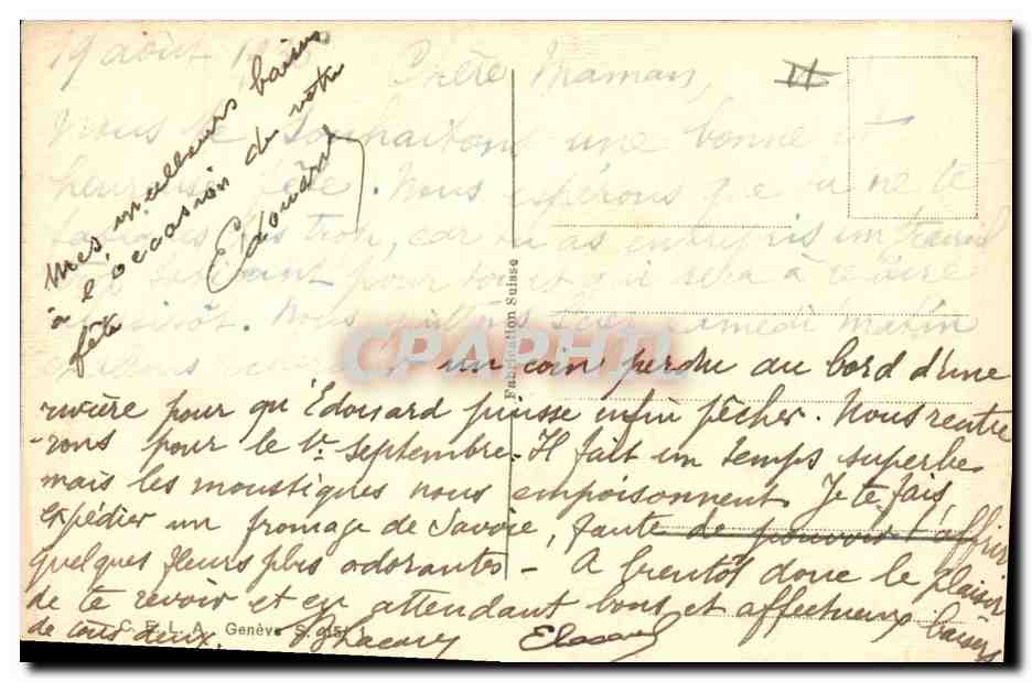 CPA Fantaisie Fleurs  — Verso