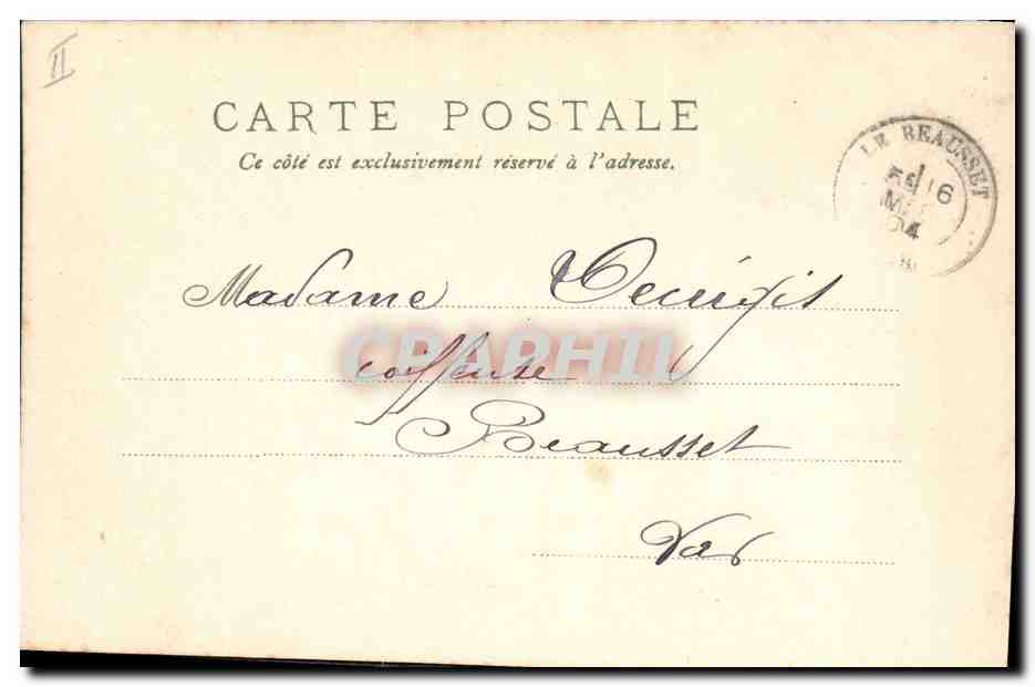 CPA Fantaisie Fleurs  — Back