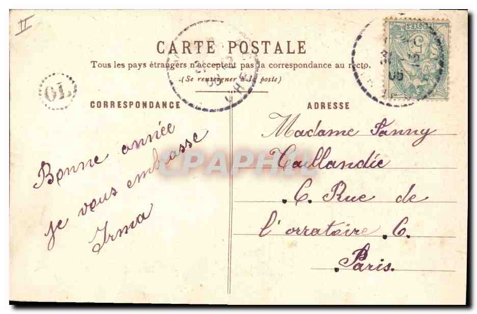 CPA Fantaisie Fleurs Giroflees ravenelles — Verso