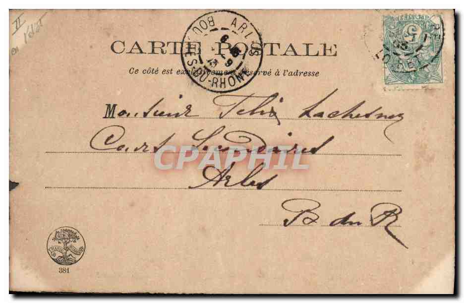 CPA Le vieil Orleans en 1690 d'apres MArtin des Batailles — Verso