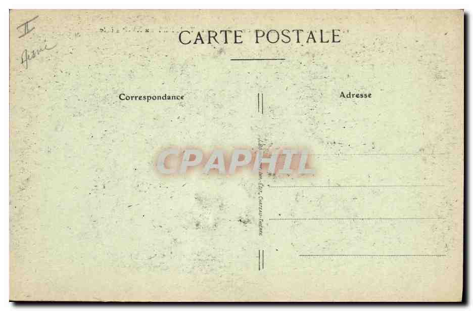 CPA La ville et le chateau de Chateau Thierry au 17eme — Verso