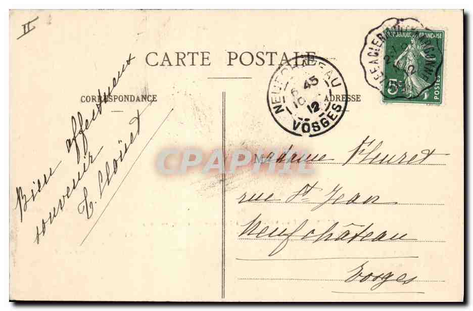 CPA Clermont en Argonne 1654  — Verso