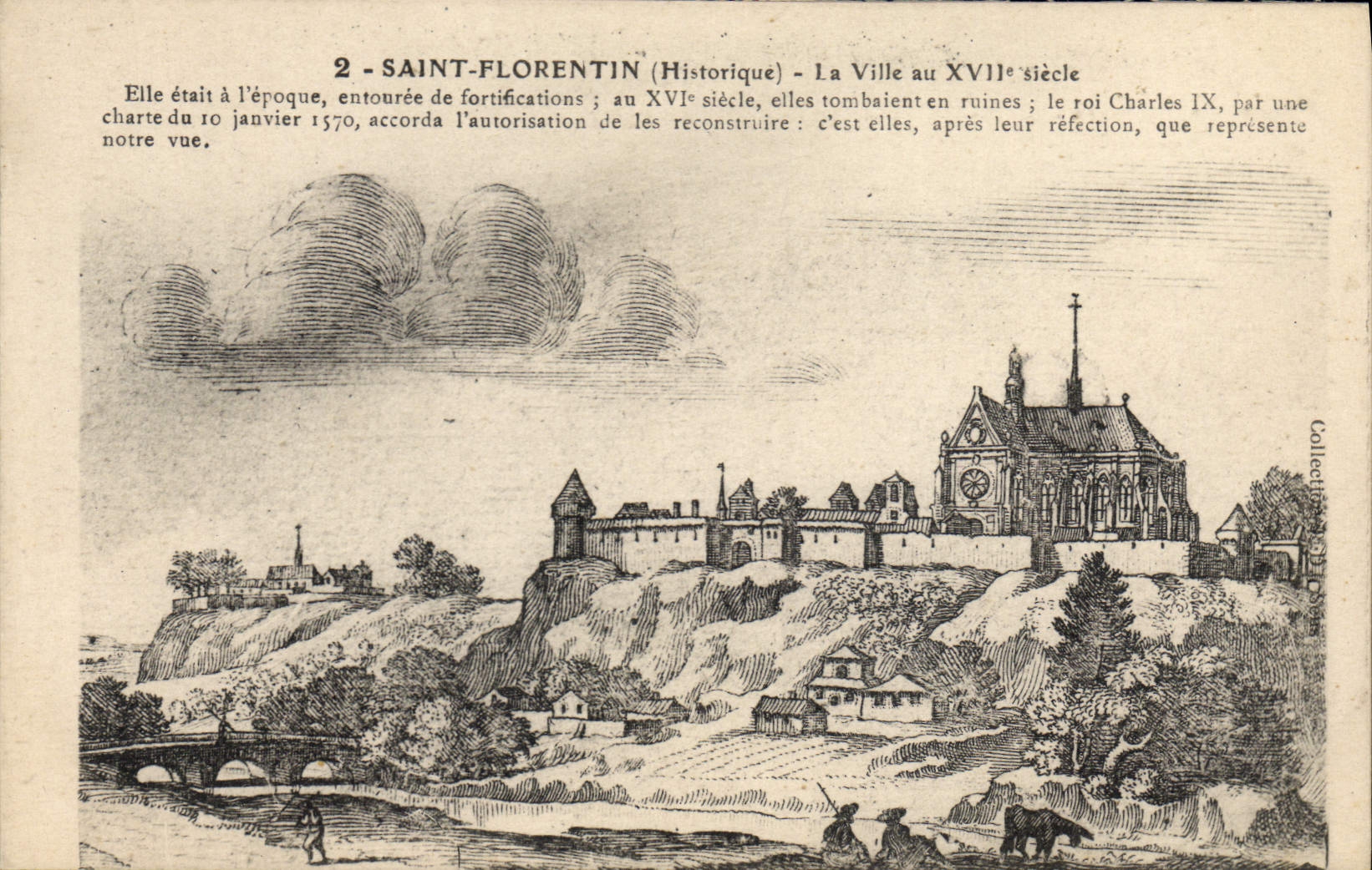 CPA Saint Florentin La ville au 17eme 