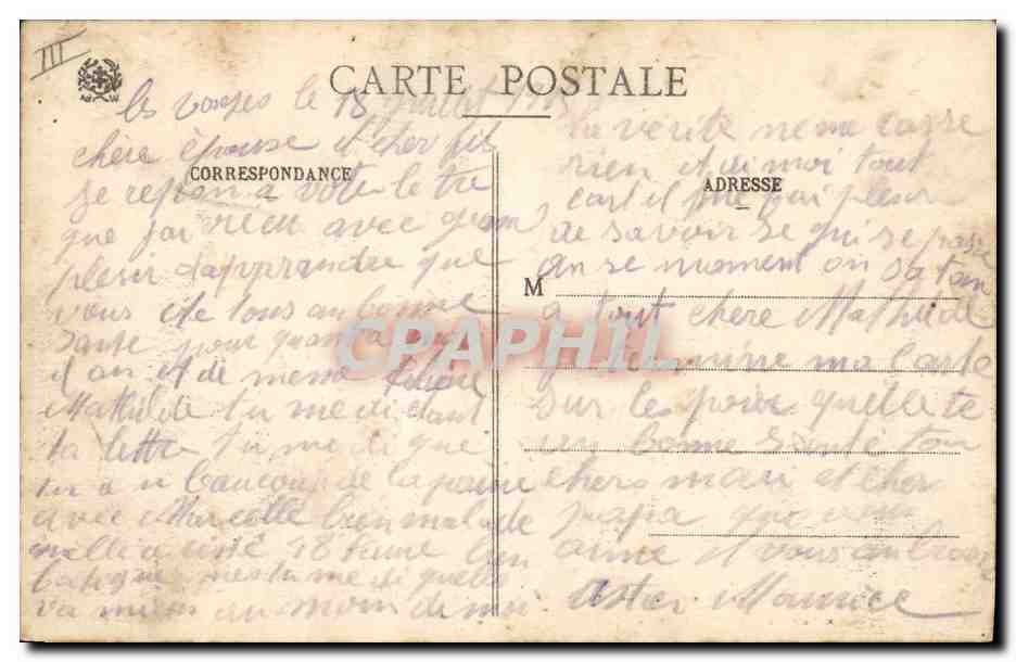 CPA Vue de Strasbourg prise de l'ancien pont d'ane actuellement pont imperial  — Verso
