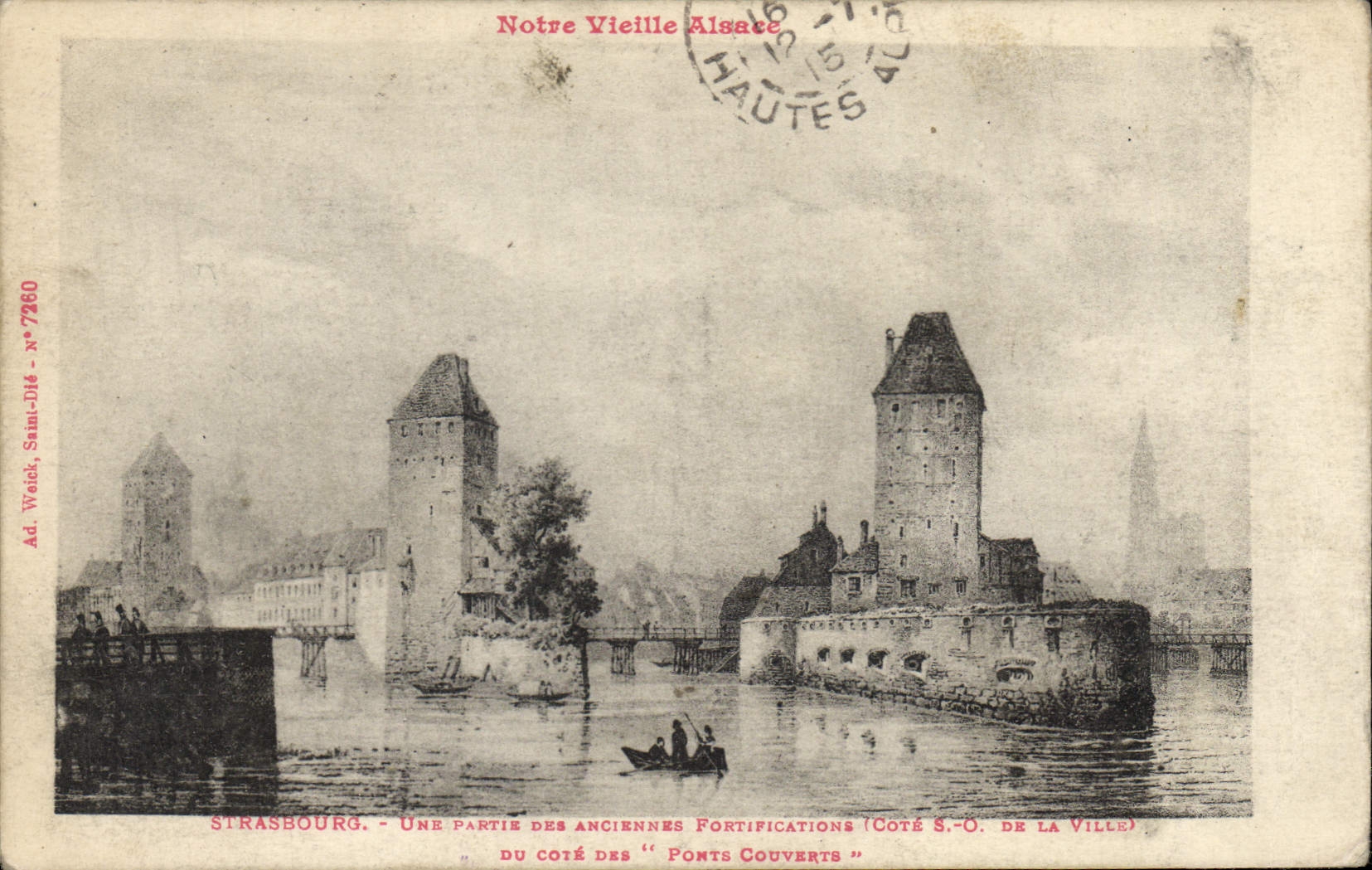 CPA Strasbourg Une partie des anciennes fortifications du cote des Ponts couverts 