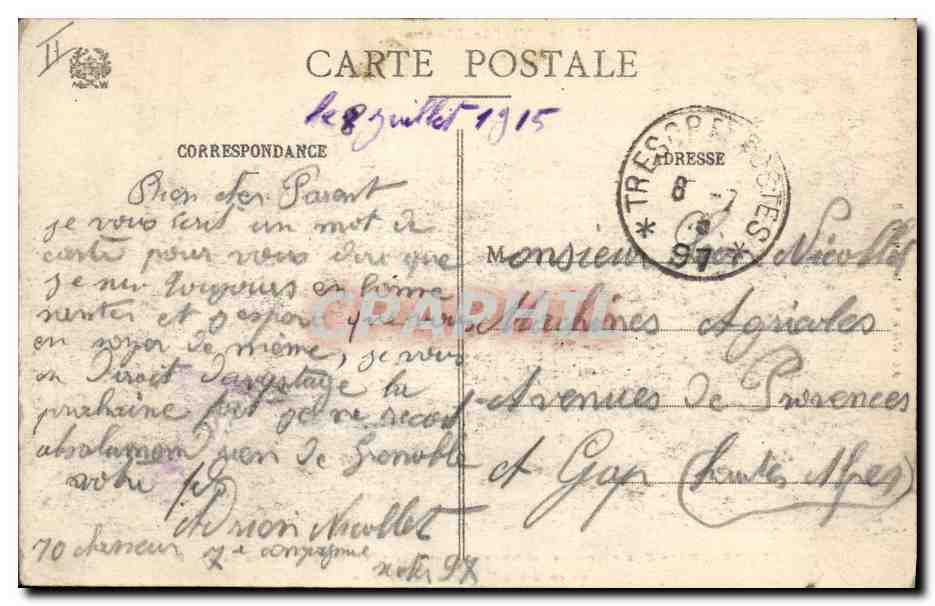 CPA Strasbourg Une partie des anciennes fortifications du cote des Ponts couverts  — Verso