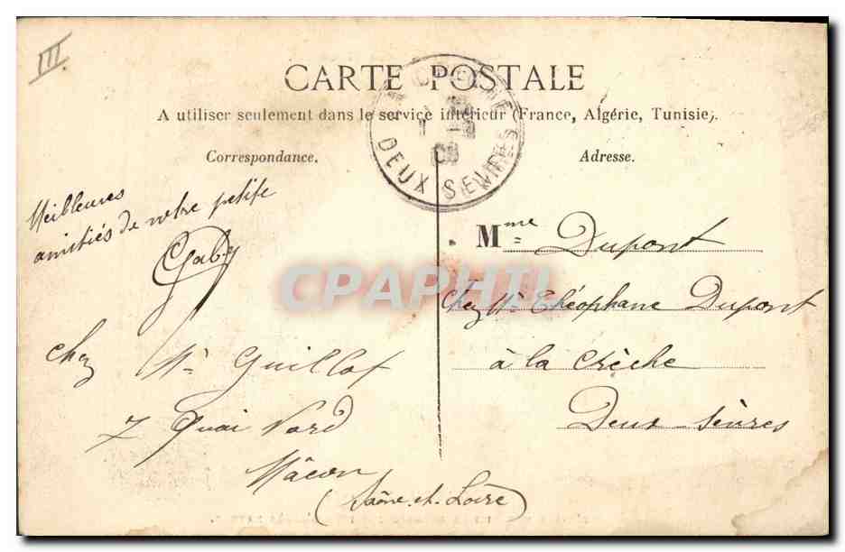 CPA Macon en 1750  — Rückseite