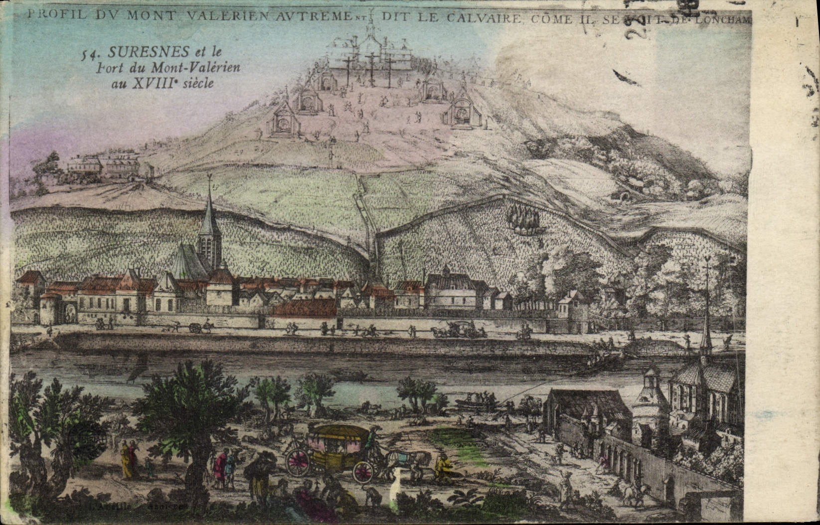 CPA Suresnes et le Fort du Mont Valerien au 18eme