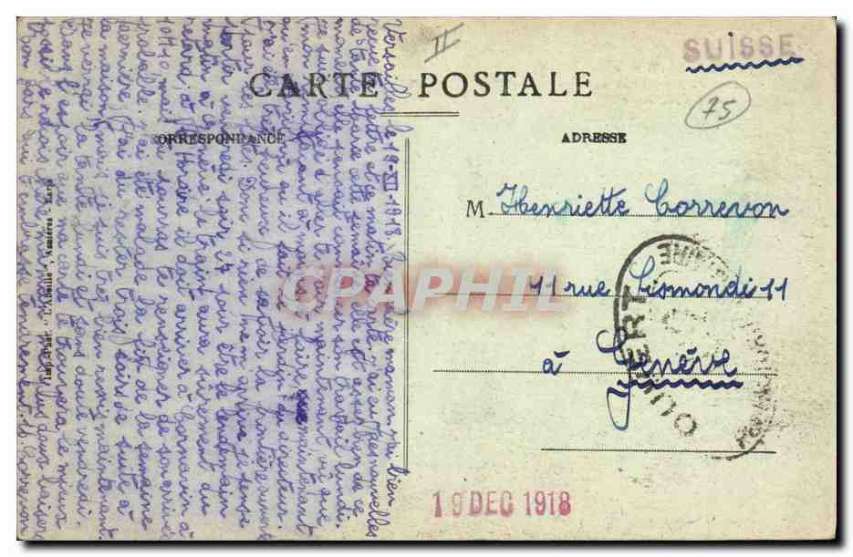 CPA Suresnes et le Fort du Mont Valerien au 18eme — Verso