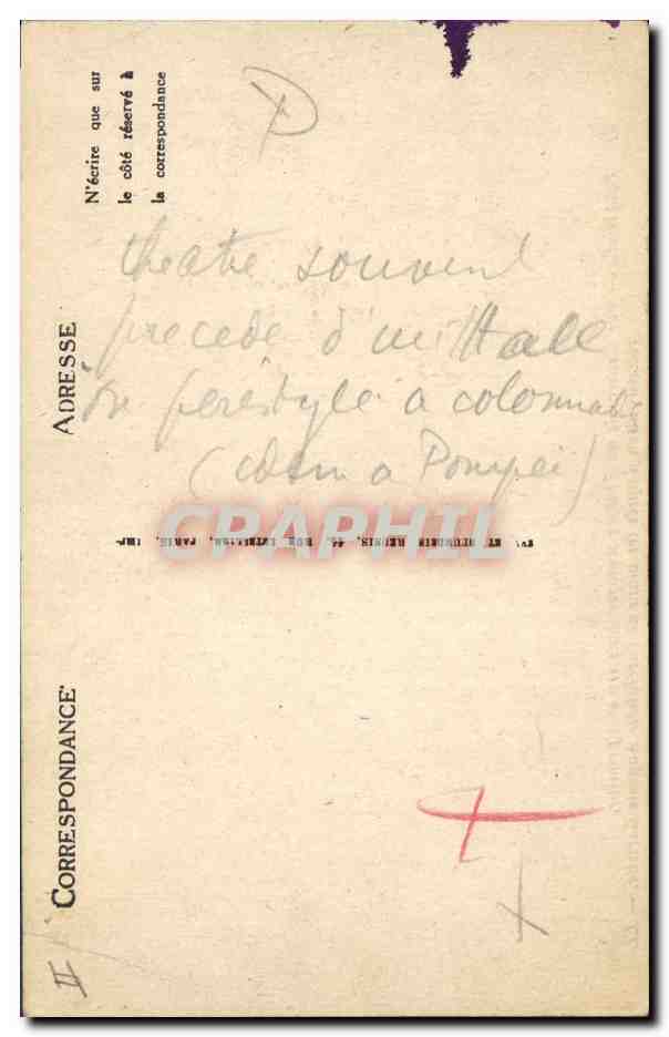 CPA Orange Vue d'ensemble du theatre antique dans son etat primitif  — Verso