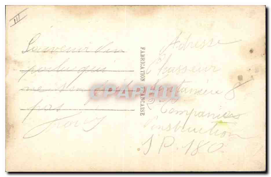 Souvenir du 3e Bataillon de Chasseurs Alpins — Sapi, Paris — Achterkant