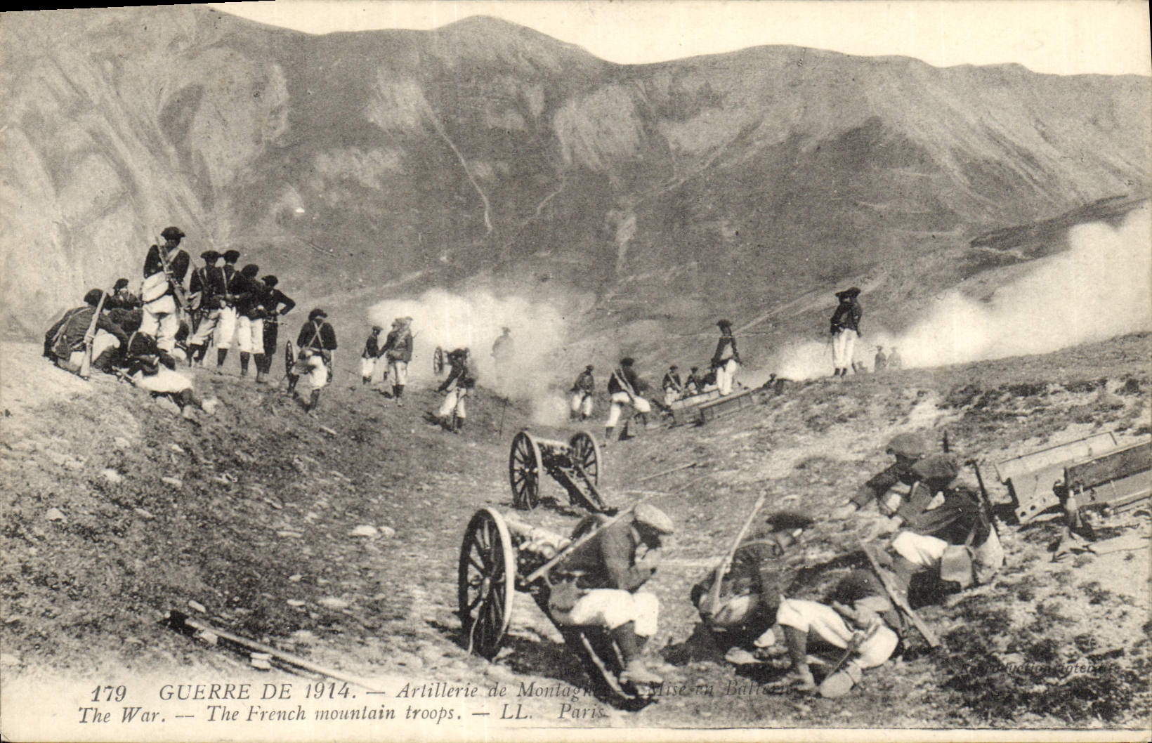 Artillerie de Montagne — Mise en Batterie — Guerre de 1914 — LL. Paris