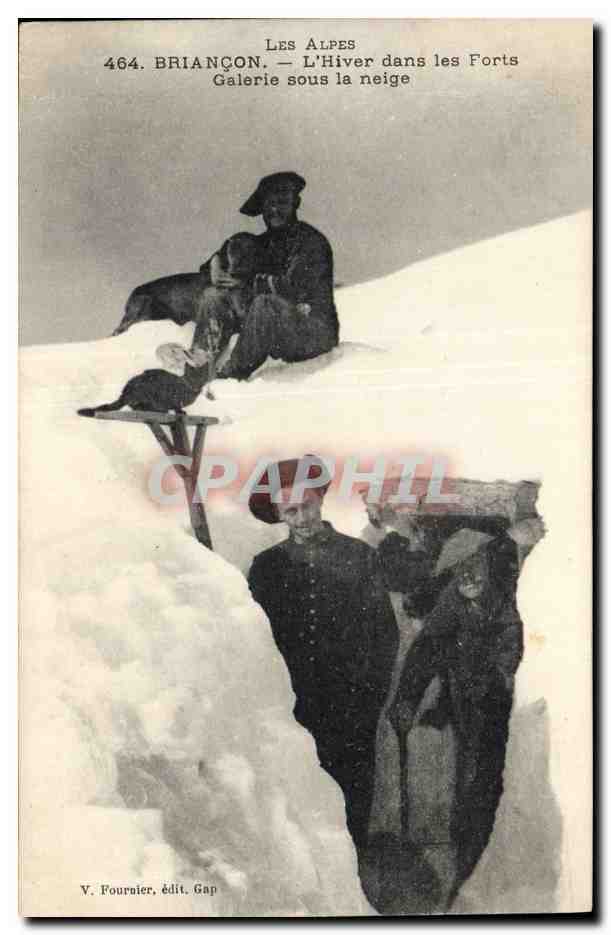 BRIANÇON — L'Hiver dans les Forts — Galerie sous la neige — V. Fournier, édit. Gap