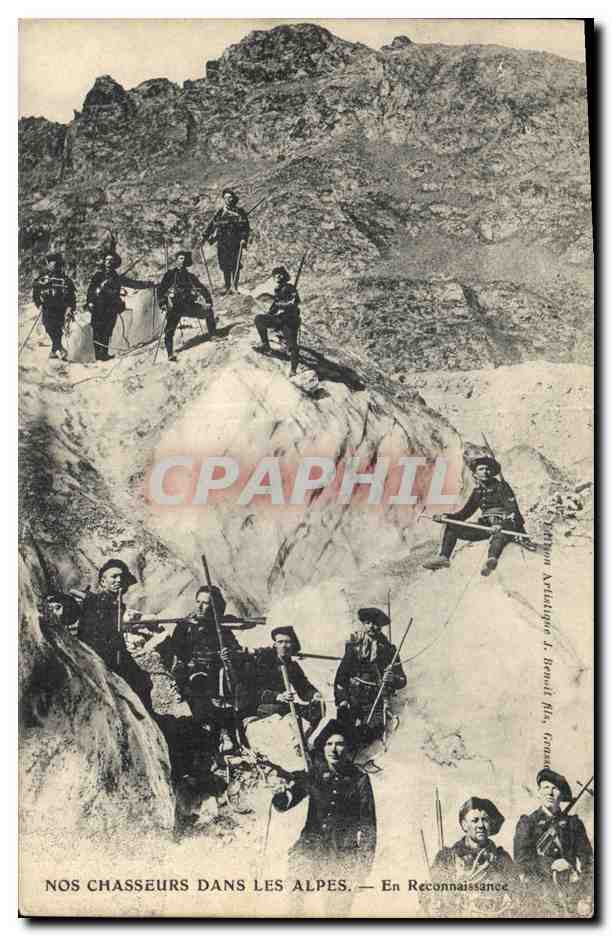 Nos Chasseurs dans les Alpes — En Reconnaissance — Édition Artistique L. Renaul (Paris, France)