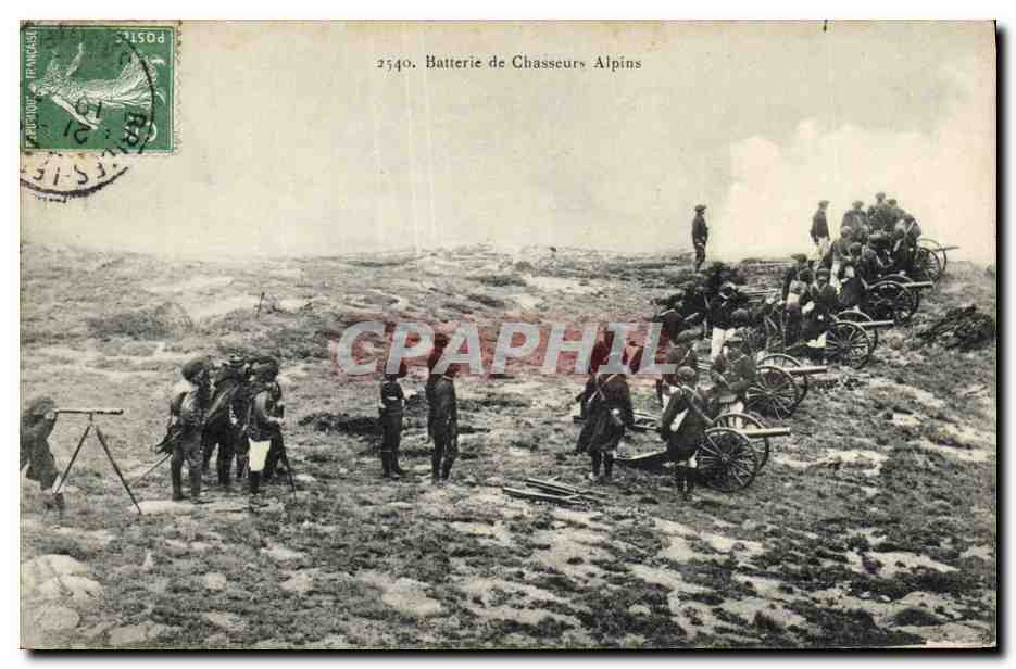 Batterie de Chasseurs Alpins — 2540 — E. Reynaud, édit. Chambéry