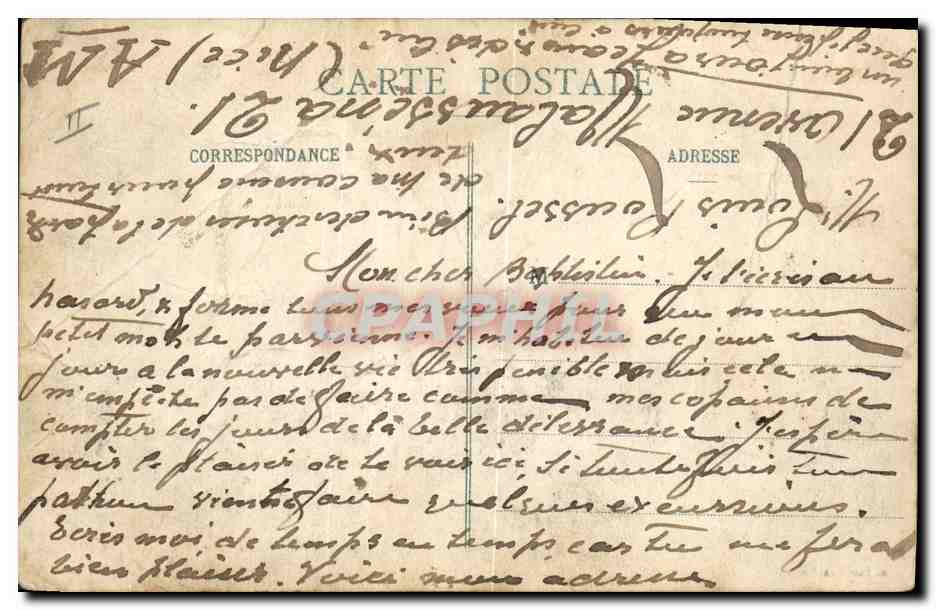 CPA Militaria Chasseurs Alpins Artillerie alpine l'ecole a feu — Rückseite
