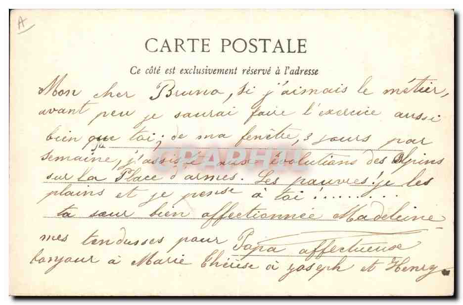 CPA Militaria Chasseurs Alpins Groupes d'officiers Alpins — Rückseite