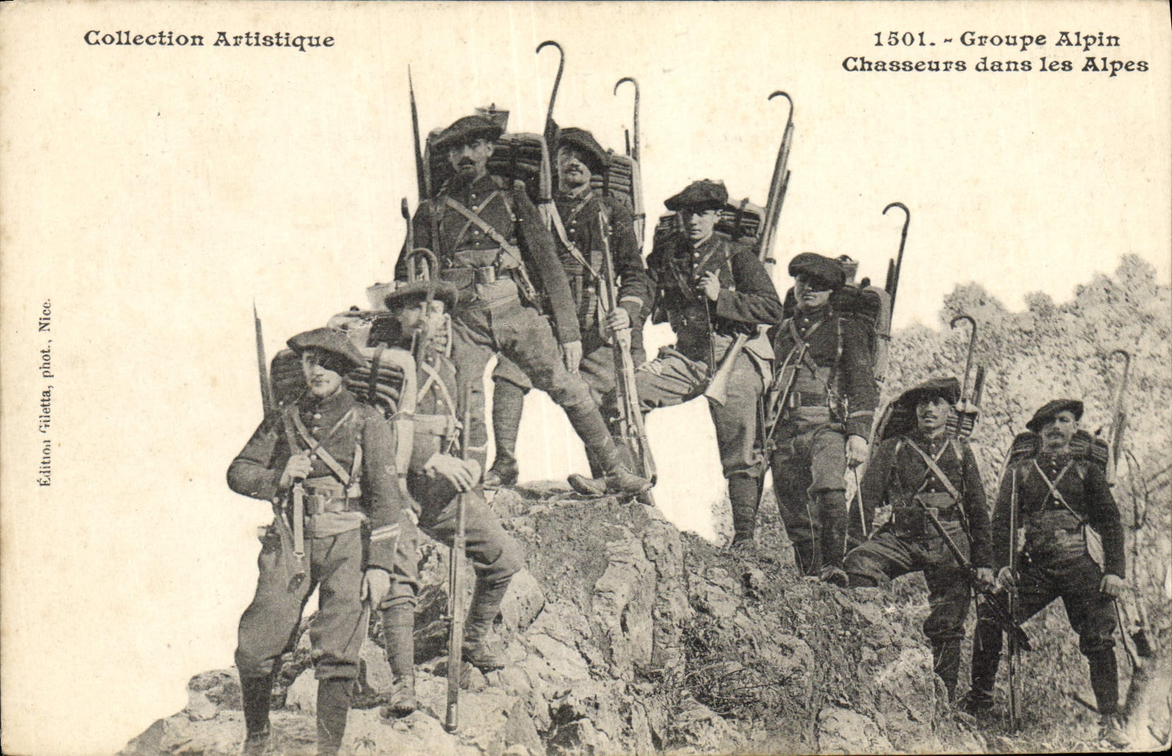 Groupe Alpin — Chasseurs dans les Alpes — Édition Gilettà, Nice