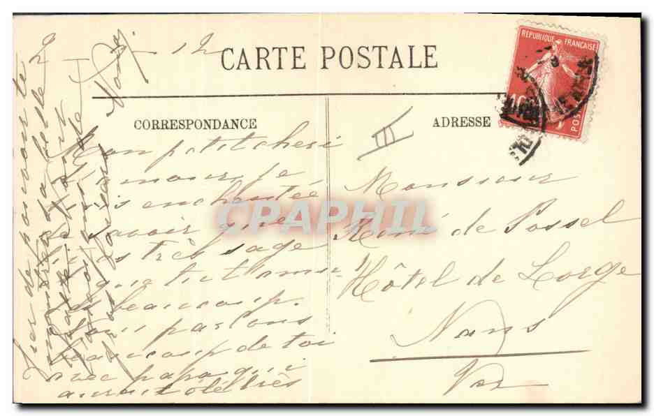 Artillerie française — Artillerie portant une pièce de 80 de Montagne — LL — Verso