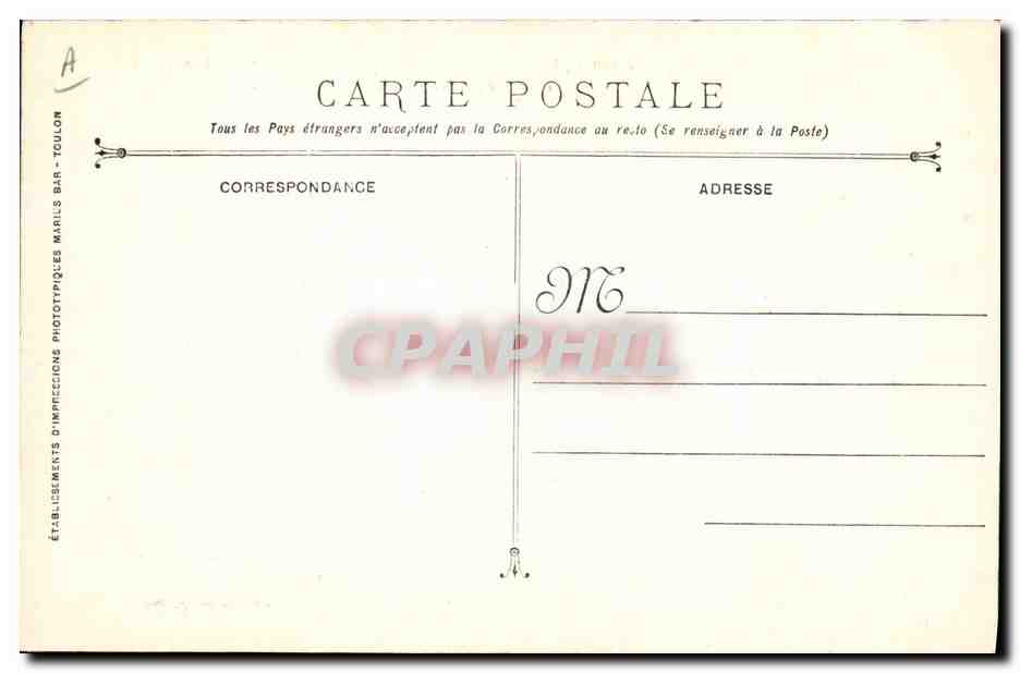 Catastrophe du Cuirassé LIBERTÉ — 25 Septembre 1911 — Phototype Marius Bar — Toulon — Reverso