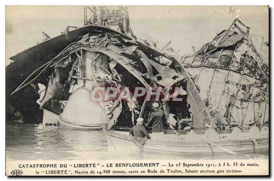 Catastrophe du "Liberté" — Le renflouement — E. Le Daley, Paris