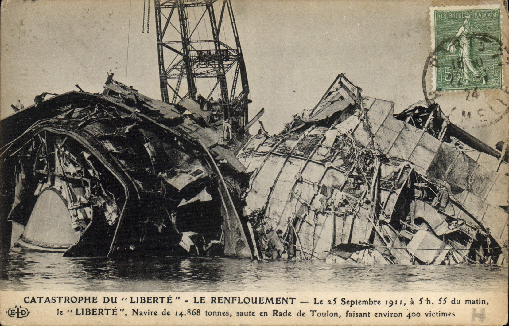 Catastrophe du "Liberté" — Le renflouement — Éditeur E.P.D. — N° de série non visible