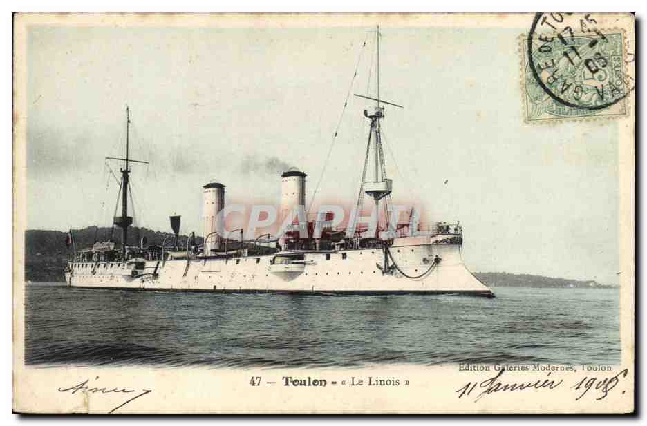 Le Linois — Croiseur de la Marine française — Édition Galeries Modernes, Toulon
