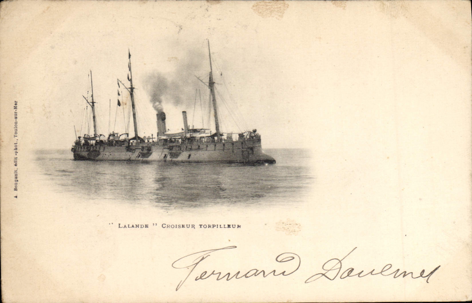 Crociera silurante 'Lalande' — Toulon-sur-Mer — A. Bougault, edit.-fot.