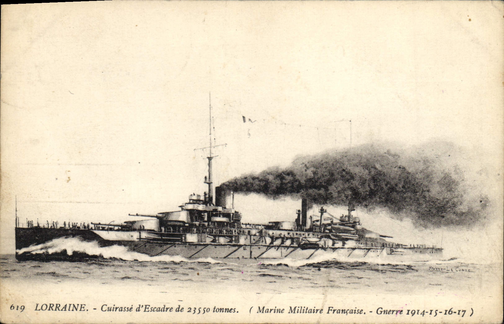 CPA Bateau Lorraine Cuirasse d'escadre