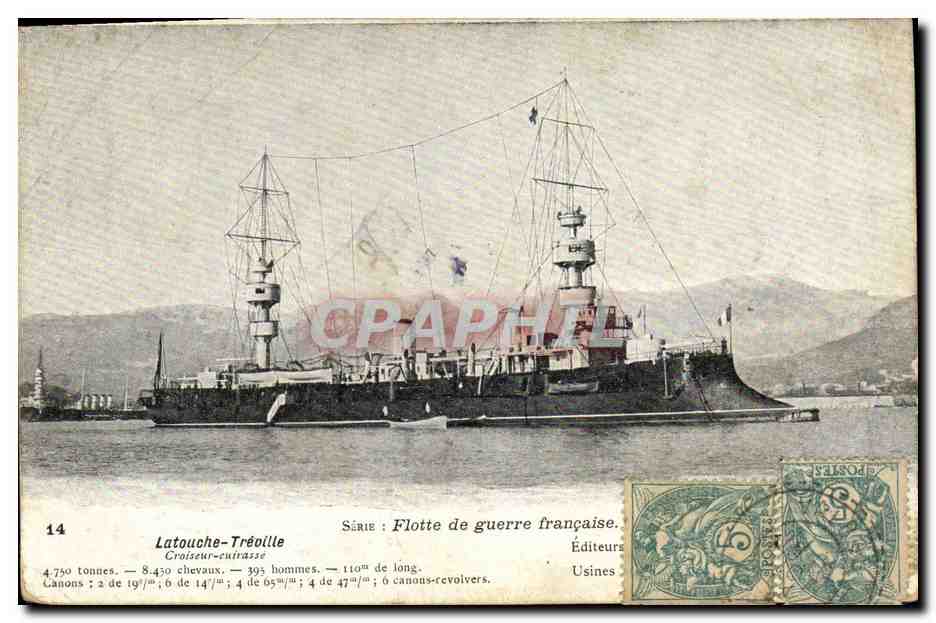 CPA Bateau Latouche Treville Croiseur Cuirasse