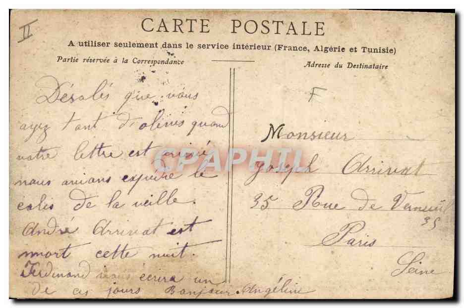 CPA Bateau Latouche Treville Croiseur Cuirasse — Verso