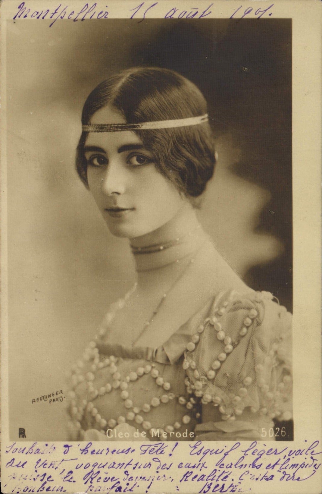 Cleo de Merode — Ritratto — Redtinner Paris n°5026